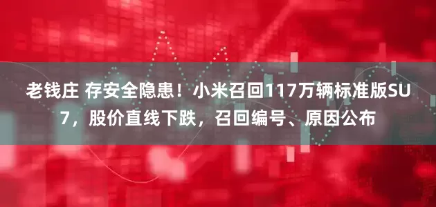 老钱庄 存安全隐患！小米召回117万辆标准版SU7，股价直线下跌，召回编号、原因公布
